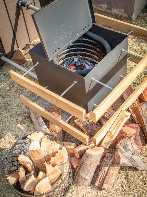 Wood fired hot tub Eros model